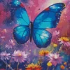 Blue Monarch Butterfly Diamond Painting