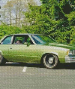 Classic Green Malibu Car Diamond Painting