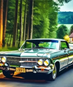 Classy Grey Impala Car Diamond Painting