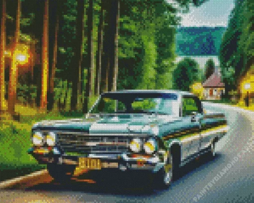 Classy Grey Impala Car Diamond Painting