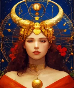 Cool Female Taurus Diamond Painting