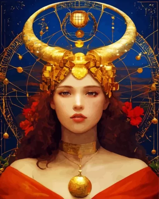 Cool Female Taurus Diamond Painting