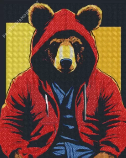 Cool Gangsta Bear Diamond Painting