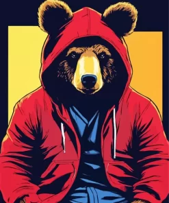 Cool Gangsta Bear Diamond Painting