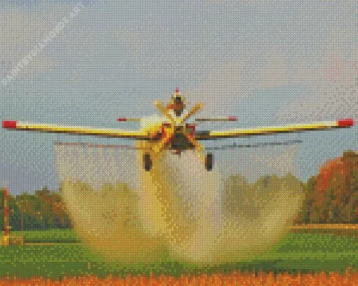 Crop Duster Airplane Diamond Painting