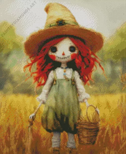 Cute Fairy Scarecrow Diamond Painting