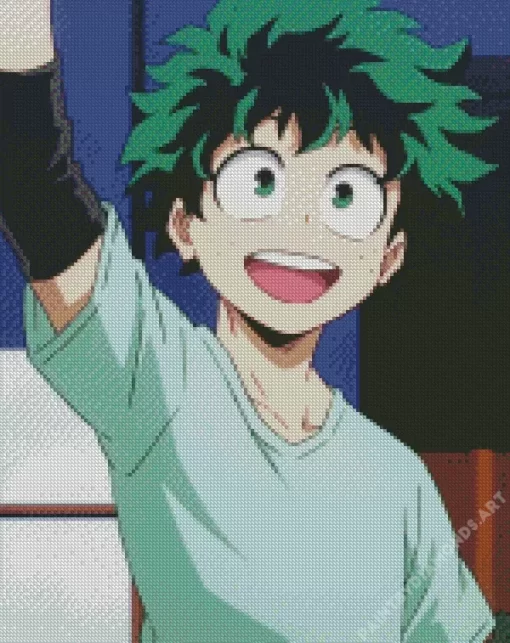 Deku Smiling Anime Diamond Painting