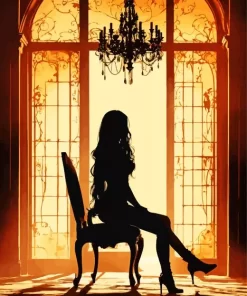 Elegant Female Silhouette Diamond Painting