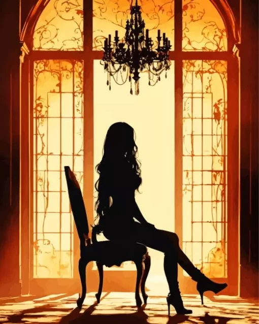 Elegant Female Silhouette Diamond Painting