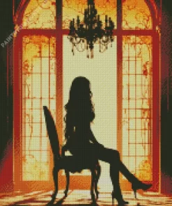 Elegant Female Silhouette Diamond Painting