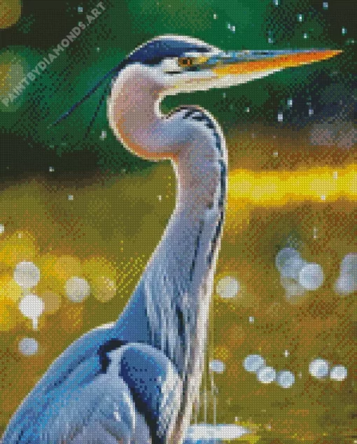 Everglades Heron Diamond Painting