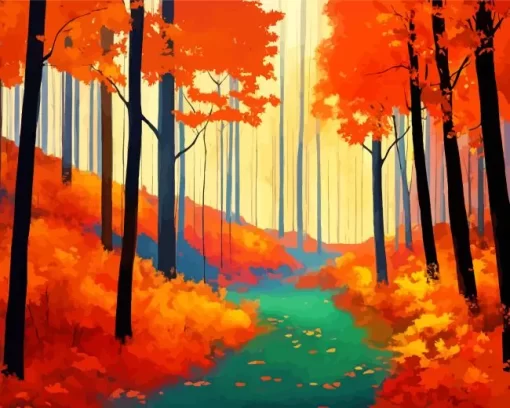 Fall Forest Diamond Painting