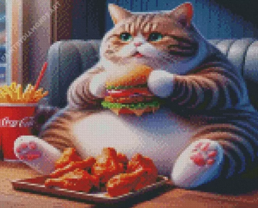 Fat Cat Diamond Painting