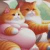 Fat Cat Couple Diamond Painting