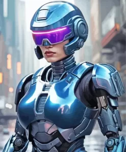 Female Robocop Diamond Painting