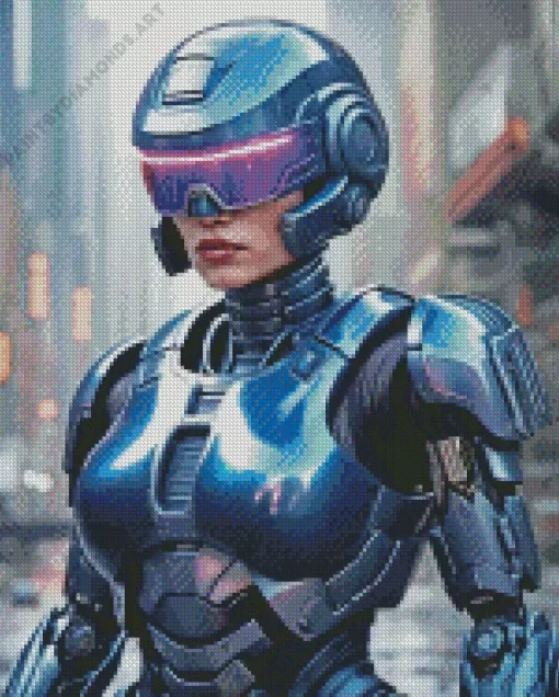 Female Robocop Diamond Painting