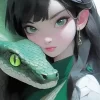 Female Snake Anime Art Diamond Painting