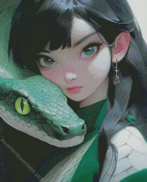 Female Snake Anime Art Diamond Painting