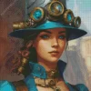 Female Steampunk Art Diamond Painting