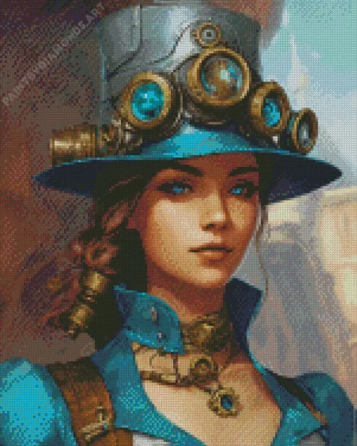 Female Steampunk Art Diamond Painting