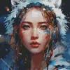 Female Warewolf Art Diamond Painting