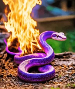 Flaming Pit Viper Diamond Painting