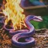 Flaming Pit Viper Diamond Painting