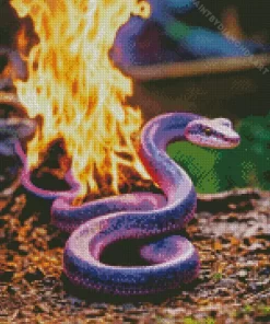 Flaming Pit Viper Diamond Painting