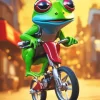 Frog And Motorcycle Diamond Painting