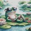 Frog Chilling Diamond Painting