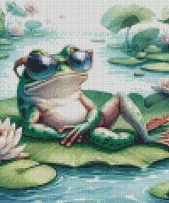 Frog Chilling Diamond Painting