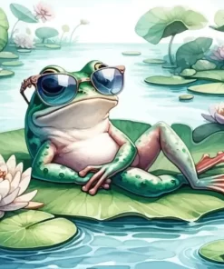 Frog Chilling Diamond Painting