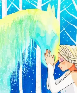 Frozen Elsa And Nokk Diamond Painting