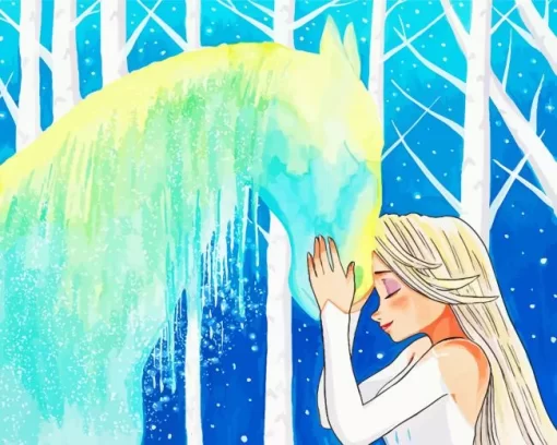 Frozen Elsa And Nokk Diamond Painting