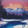 Frozen Lake Art Diamond Painting