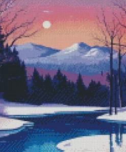 Frozen Lake Art Diamond Painting