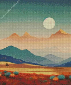 Full Moon Desert Diamond Painting