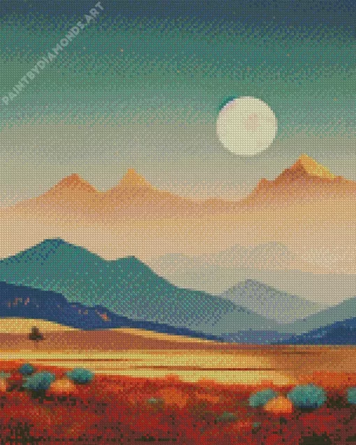 Full Moon Desert Diamond Painting