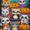 Fun Halloween Animals Art Diamond Painting