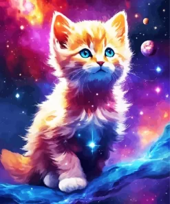 Galaxy Cat Animal Diamond Painting