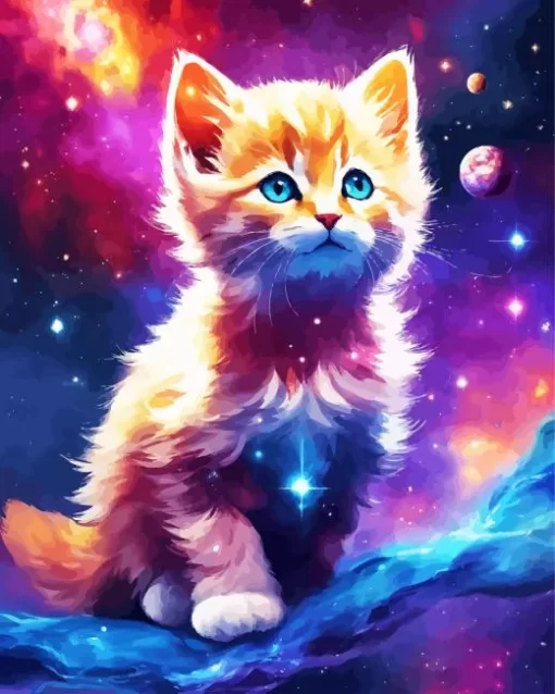 Galaxy Cat Animal Diamond Painting