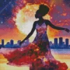 Galaxy Lady Dancing Diamond Painting