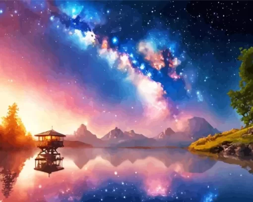 Galaxy Landscape Diamond Painting