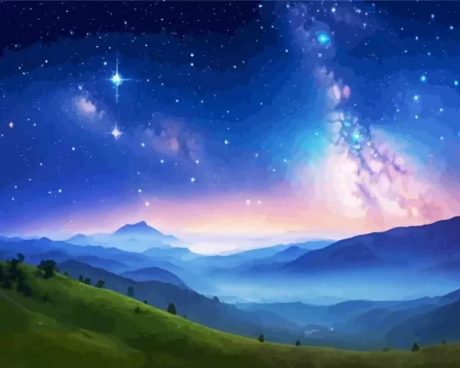 Galaxy Landscape Art Diamond Painting