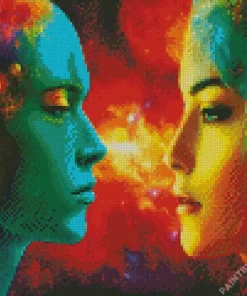 Galaxy People Art Couple Diamond Painting