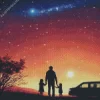 Galaxy Silhouette Family Diamond Painting