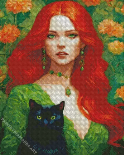 Ginger With Green Eyes Diamond Painting