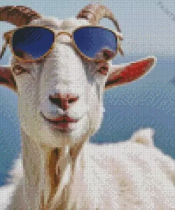 Goat With Sunglasses Diamond Painting