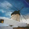 Greece Windmill Diamond Painting