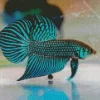 Green Betta Fish Diamond Painting